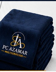 Toallas y textiles bordados bordado por PC Azamar Multiservicios